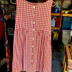 Red plaid sundress